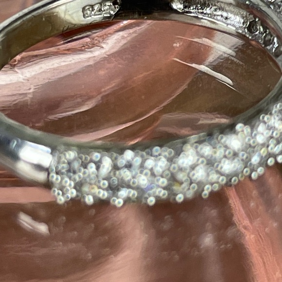 1/2CT Sapphire ring Silver .925 - Picture 5 of 10